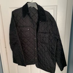 Black quilted Barbour jacket